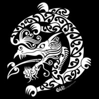 Taniwha Dragon - Mens Block Tee Design